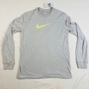 Nike Men's Medium Train Pack Dri-Fit Graphic Long Sleeve Shirt Spell Out Logo